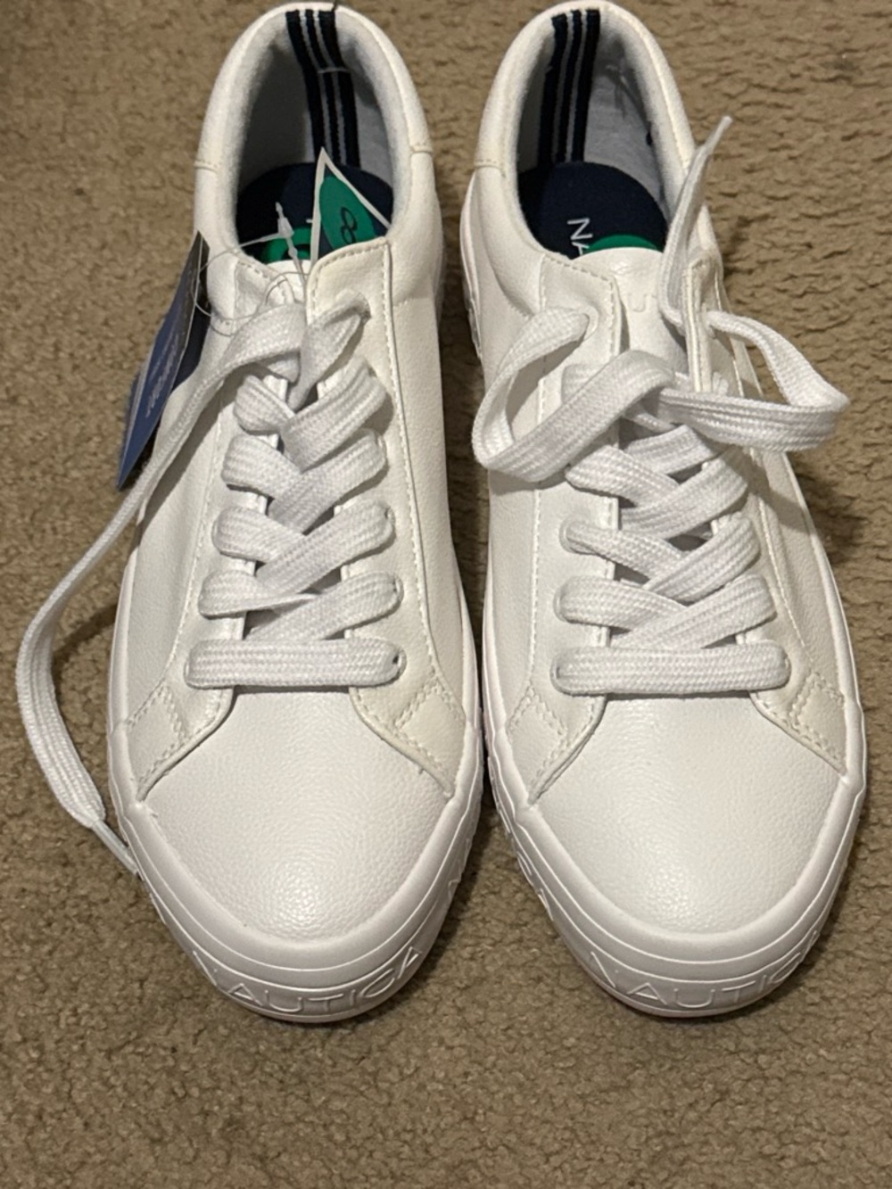 Nautica Men's White Low-Top Casual Sneakers